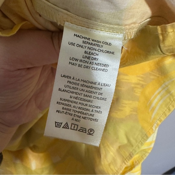 NWOT Free People Deserted Island Mini Yellow Floral Dress Size L - Picture 11 of 12